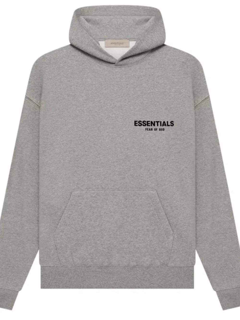 Fear of God ESSENTIALS Dark Oatmeal Chest Logo Hoodie
